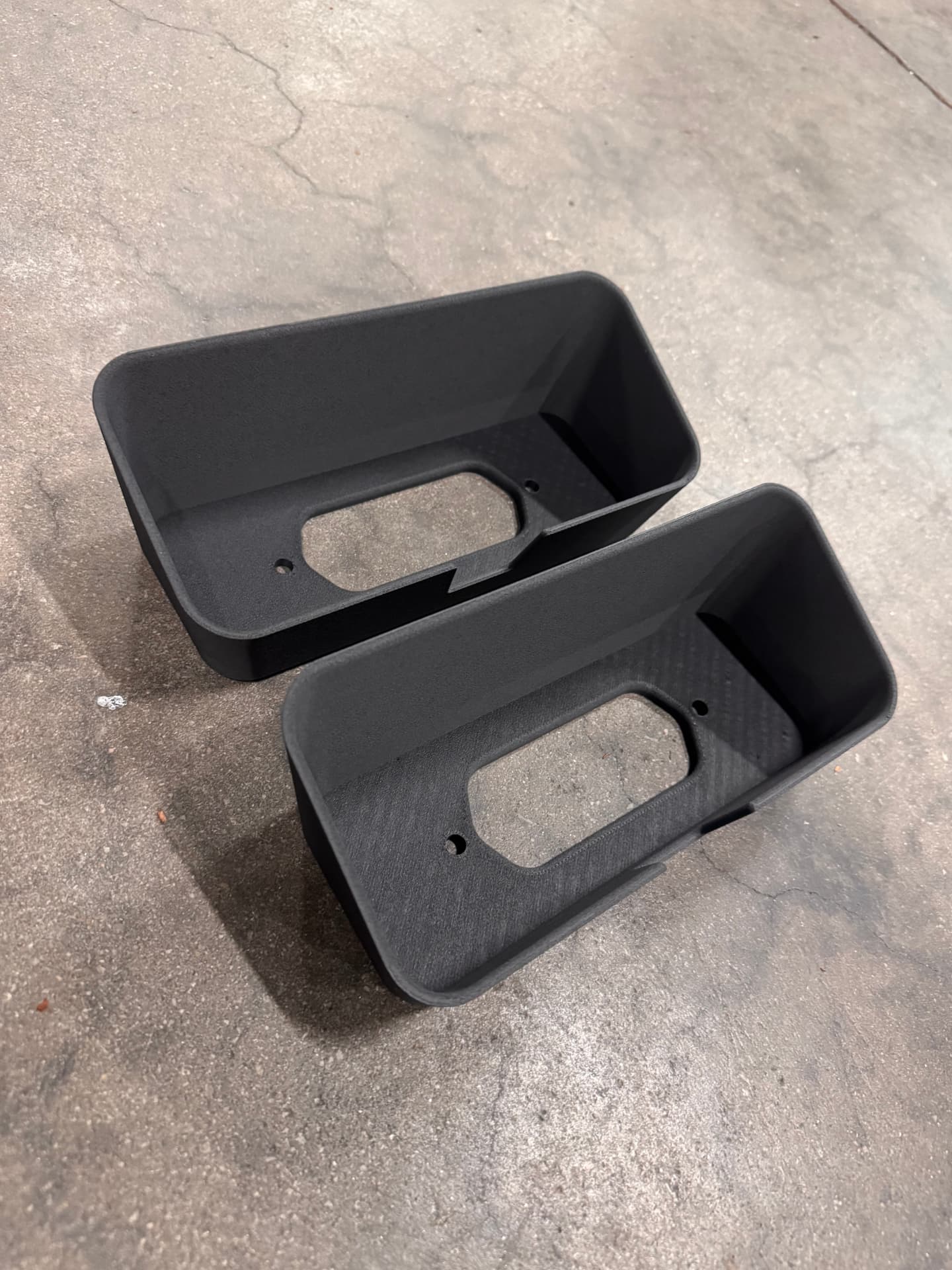 Printed tri-function light buckets, ready for test fit.