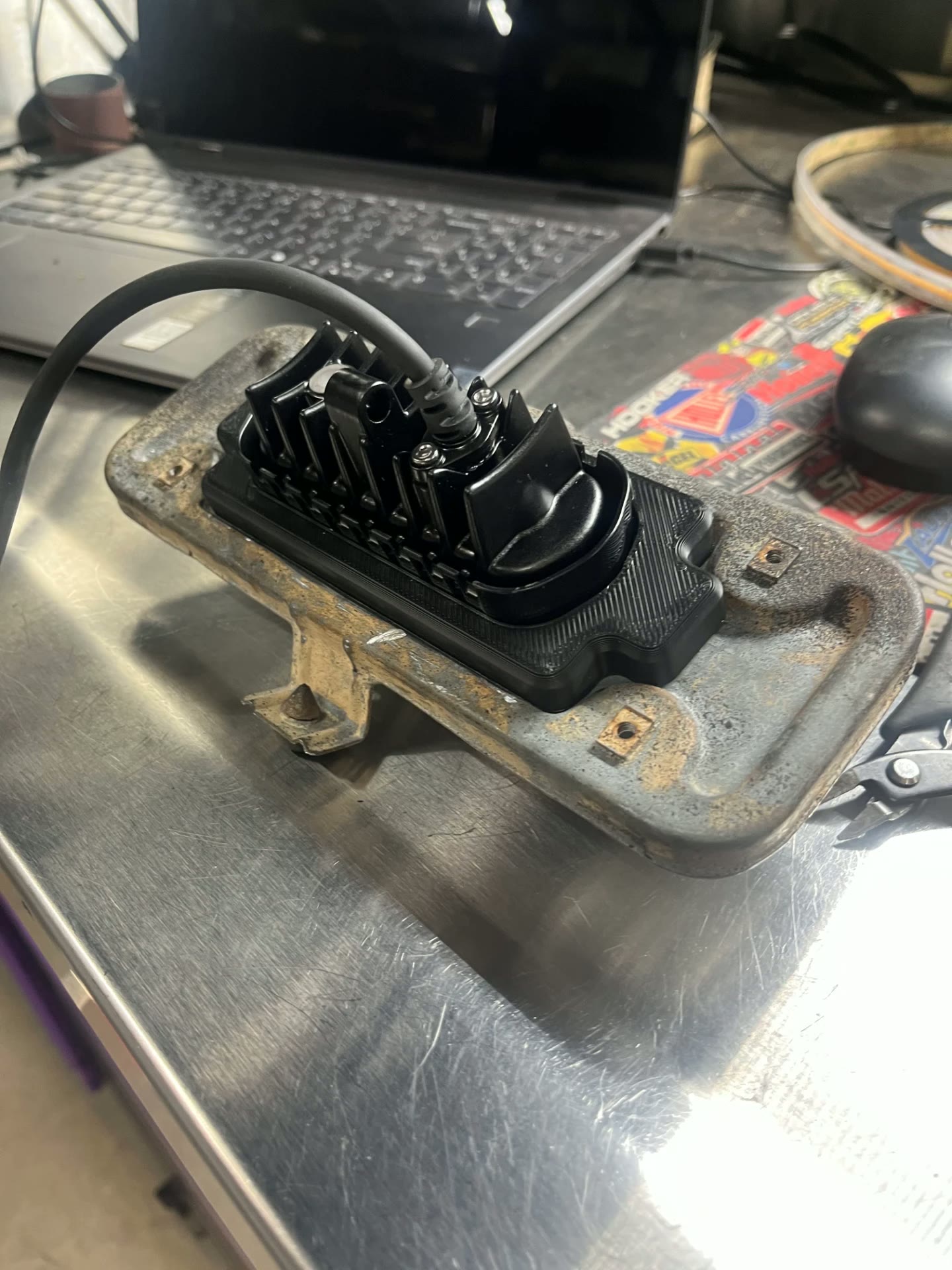 LED module fitted into the original bumper signal housing.