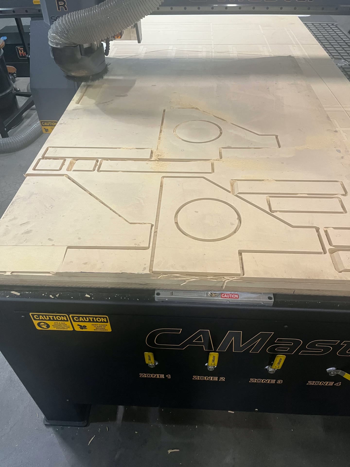 Enclosure panels cut on the CNC router.