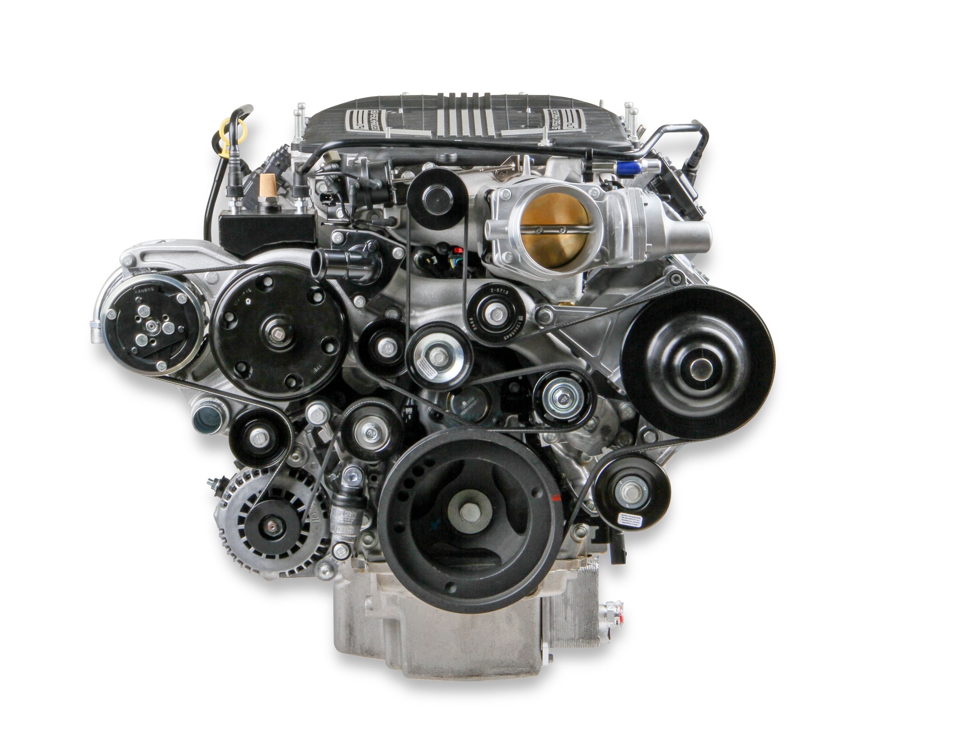Holley's reference photo of the completed mid-mount drive on an LT4.