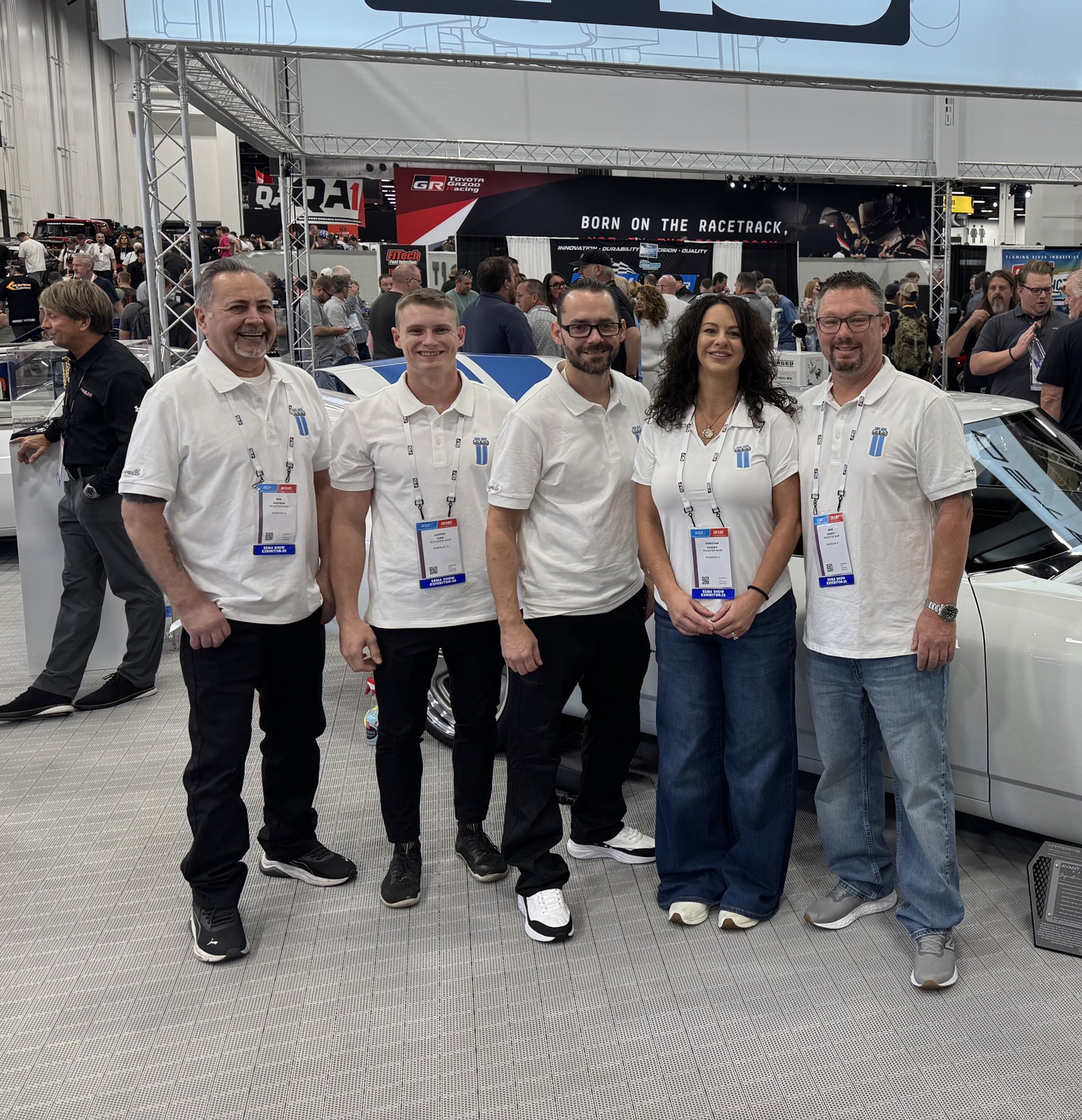 The Hammer Fab team at the Roadster Shop display