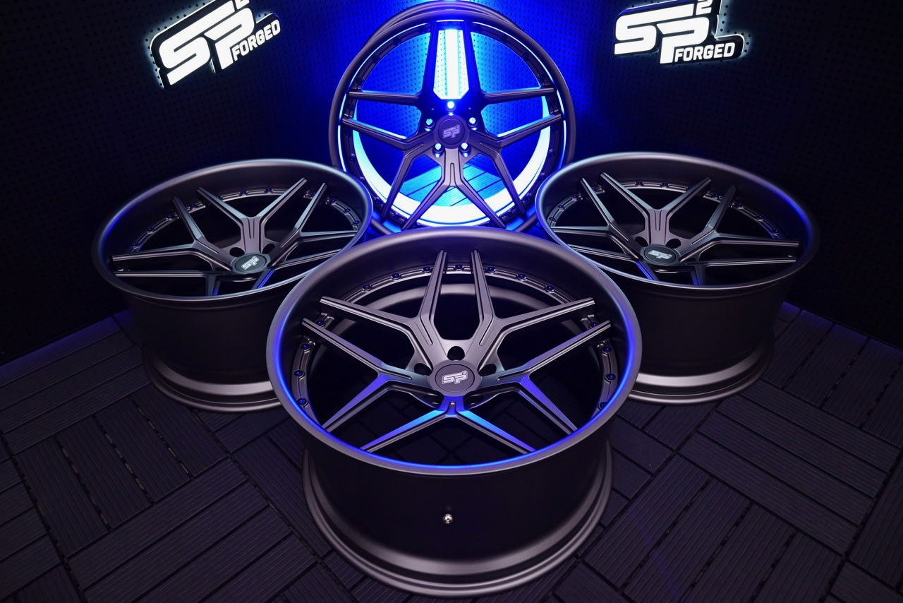 Target rolling stock: SP Forged 3-piece wheels — style reference for the finished truck.