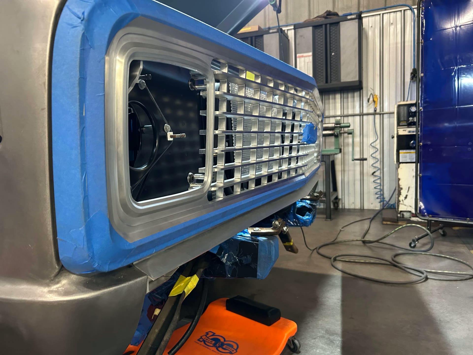 Front end mocked up while the lighting package is developed.