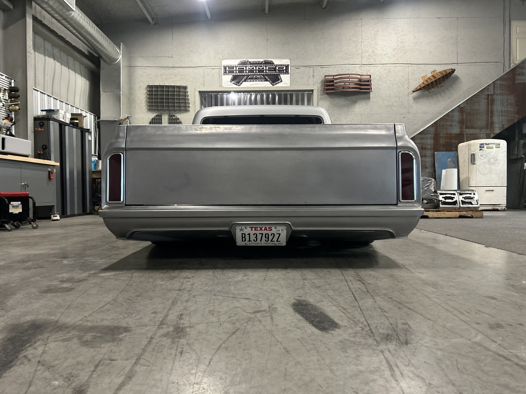 Straight on from the rear back in the shop.