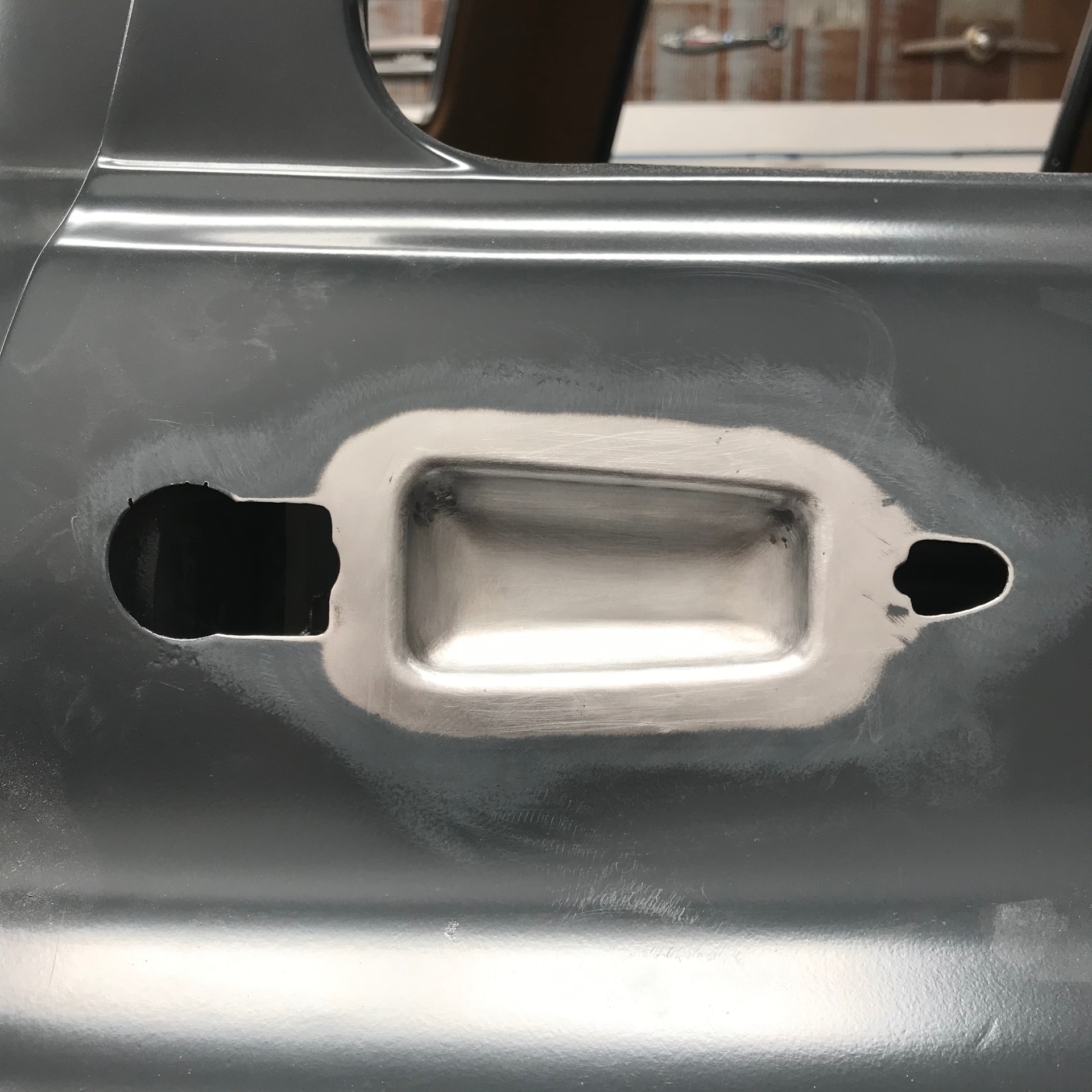Door handle pocket work.