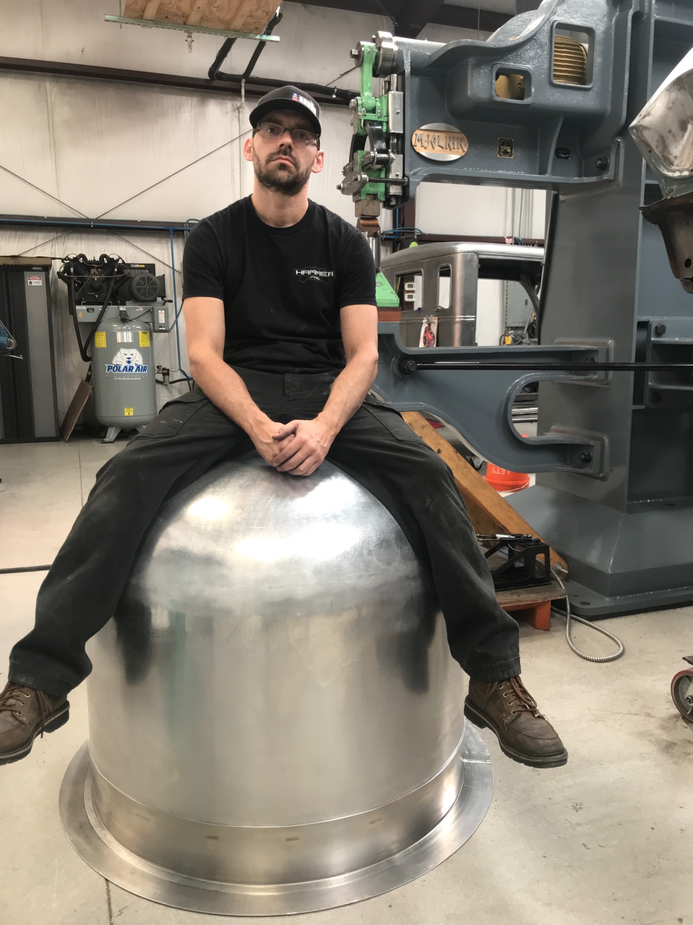 For scale — the dome is big enough to sit on.