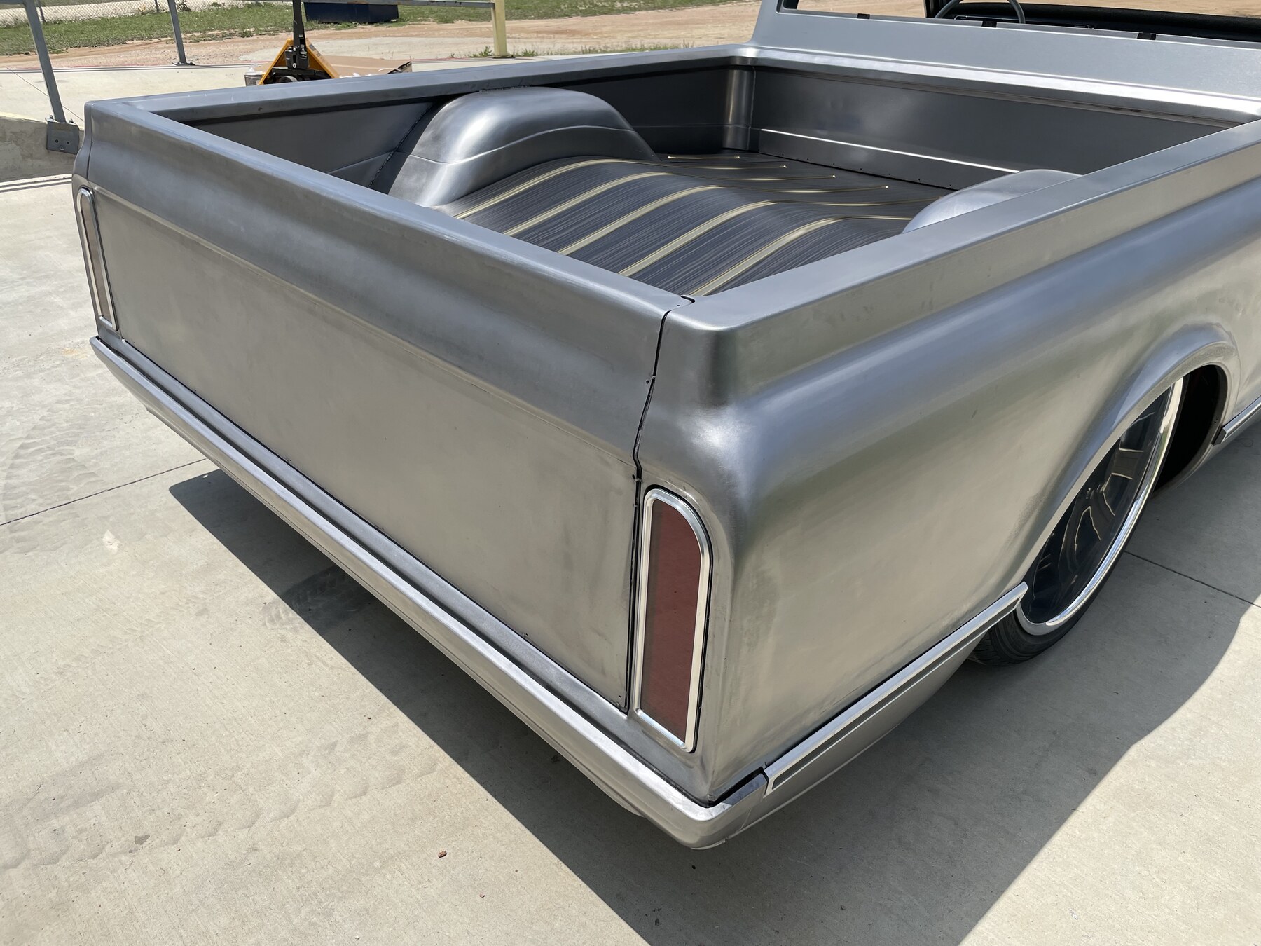 100% scratch-built bed floor with hand-formed ribs and brass strips.