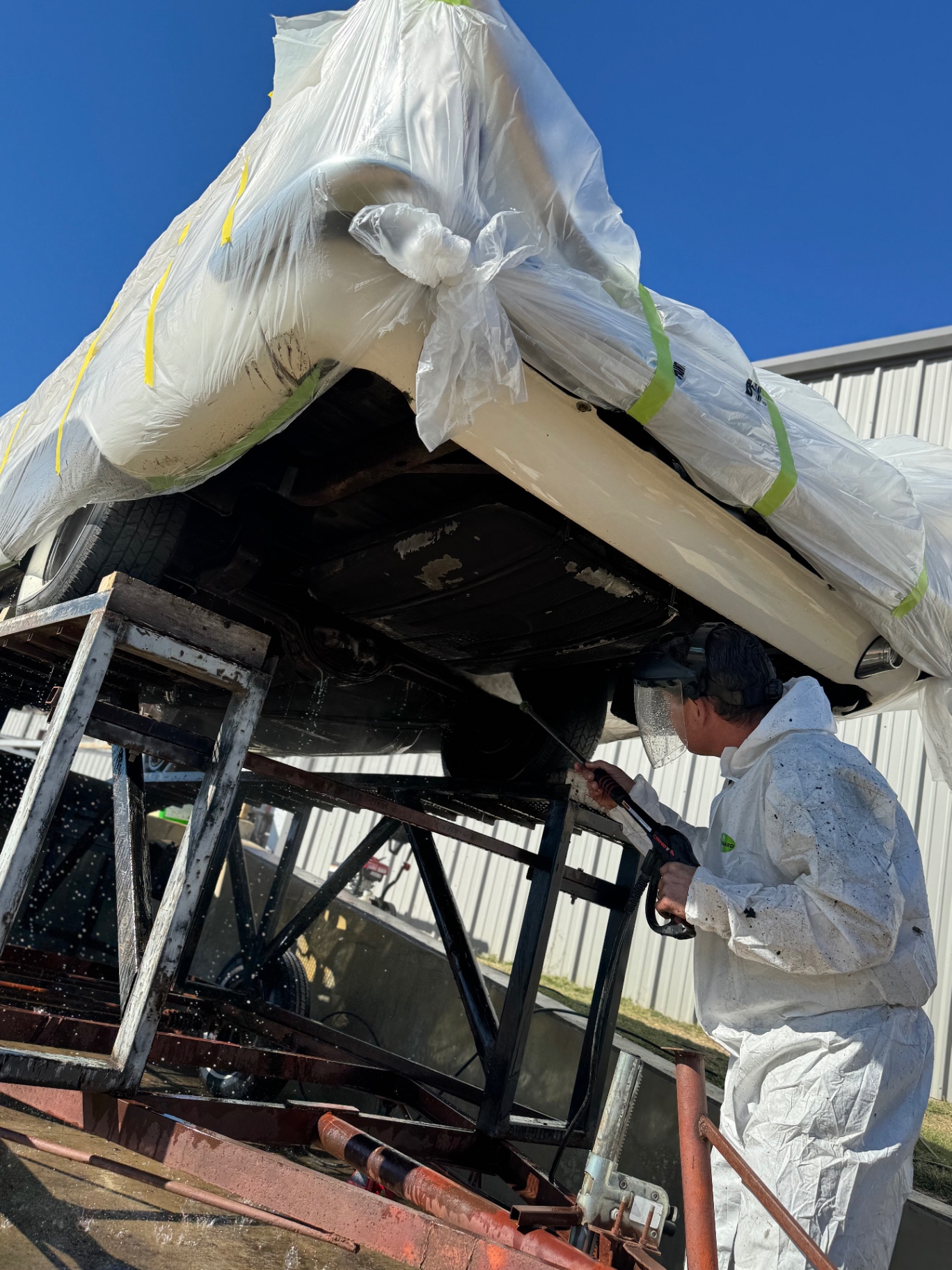 Underside pressure-wash